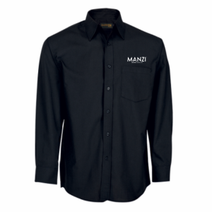 Mens Basic Poly Cotton Long Sleeve - Black