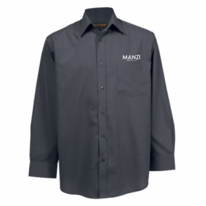 Mens Basic Poly Cotton Long Sleeve - Charcoal