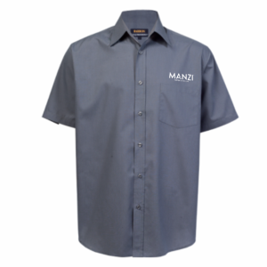 Mens Basic Poly Cotton Short Sleeve - Grey
