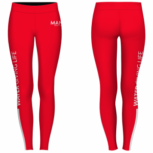 Sublimated Ski Pants Spandex (Calf Length) - Red