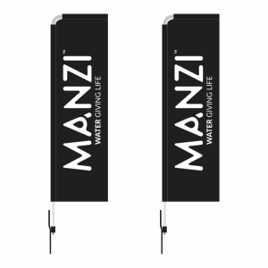 Telescopic Banner 3M - 1 Sided Print - Black - Set Of 2